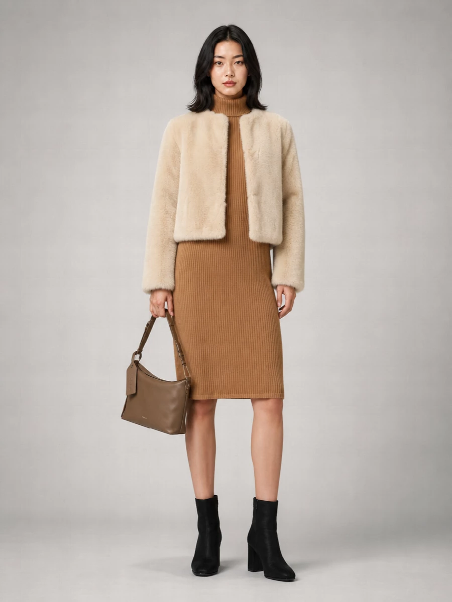 Max Mara faux fur jacket