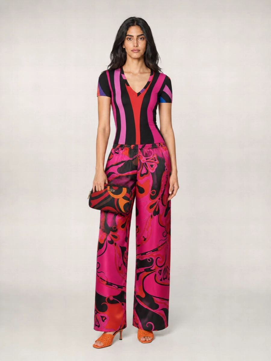 Pucci Printed Silk Trousers