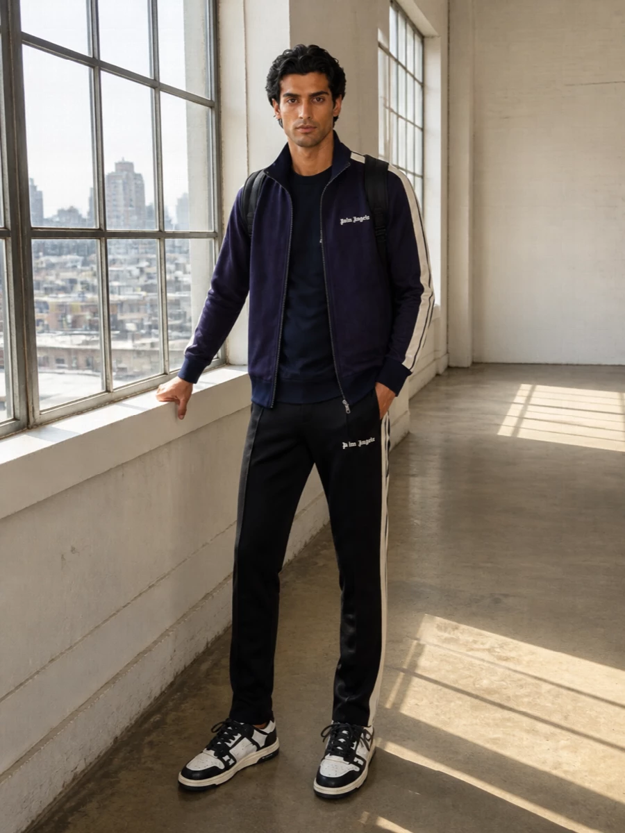 Palm angels track jacket amiri sneaker outfit