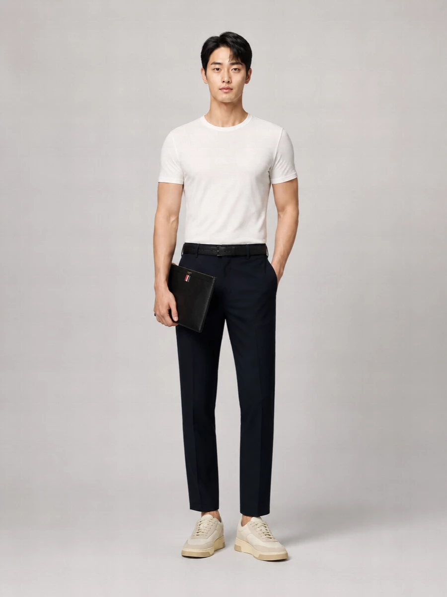 Thom Browne Ribbed Crew-Neck Cotton T-Shirt