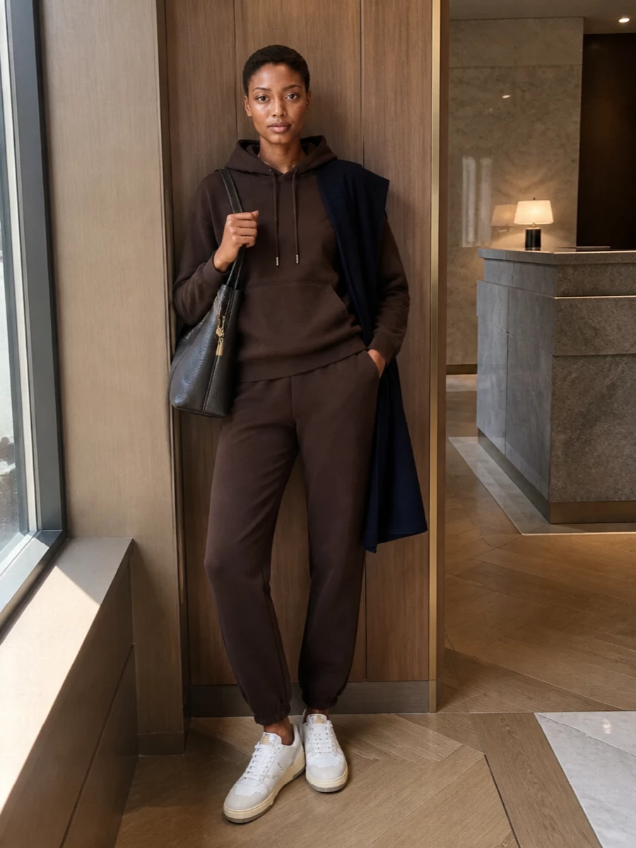 Canada goose brown hoodie lanvin sneakers