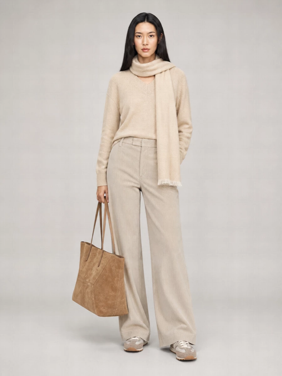 Brunello Cucinelli Cashmere Silk V-Neck Long-Sleeve Sweater