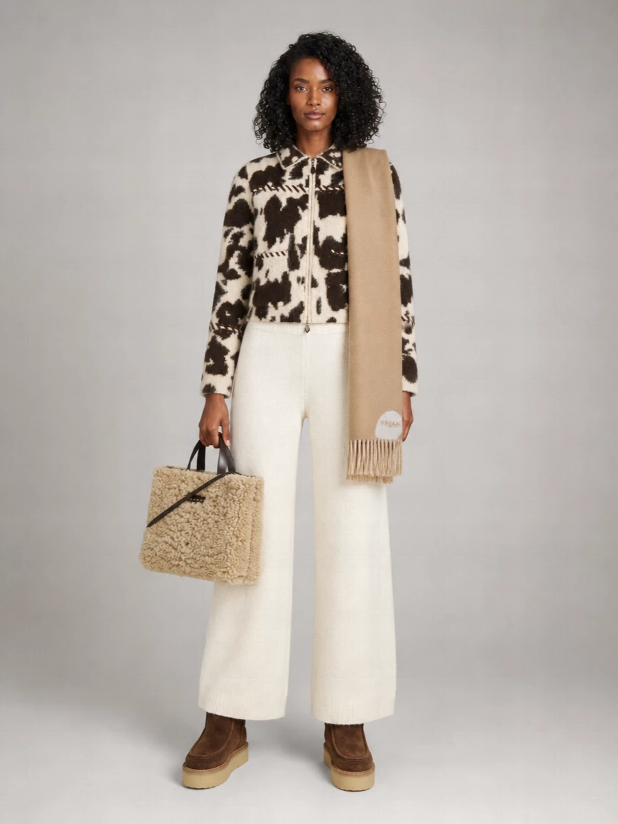Guest In Residence Cashmere Animalier Knit Jacket