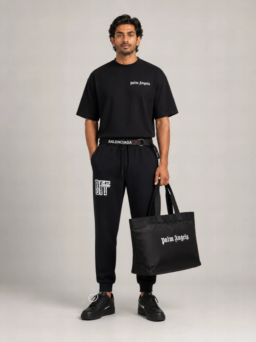 Palm Angels Cotton Logo Print T Shirt