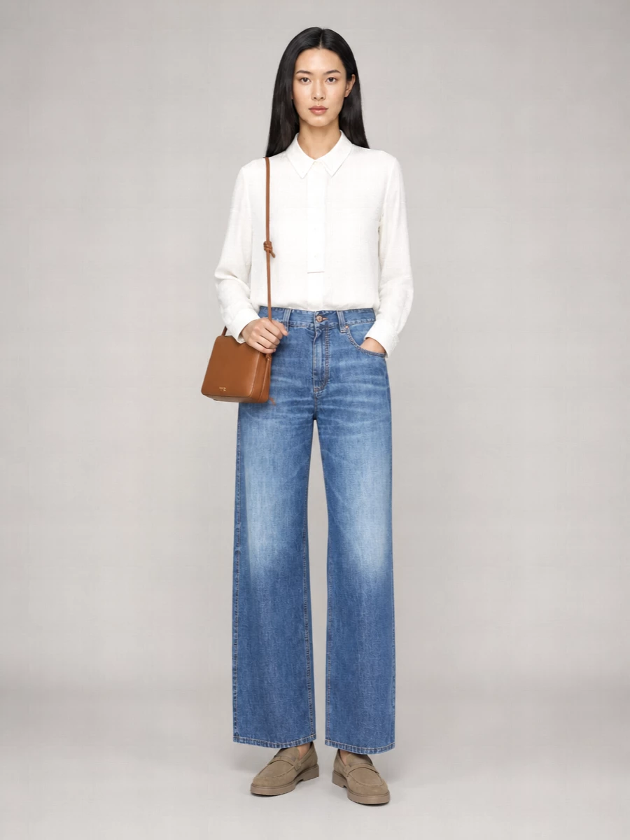 Brunello Cucinelli Denim Relaxed-Fit Straight-Leg Jeans