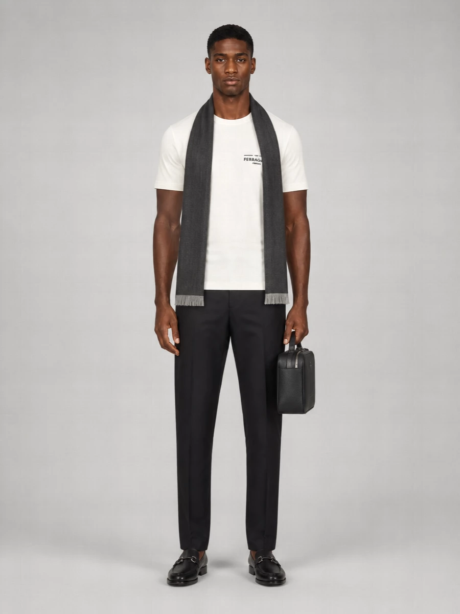 Ferragamo Pebbled Leather Crossbody Bag