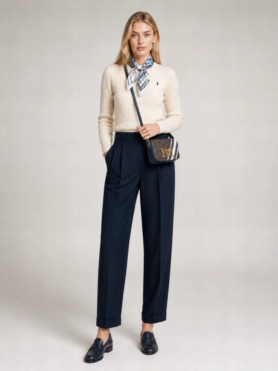Ralph Lauren Cashmere Wool Long Sleeve Sweatshirt