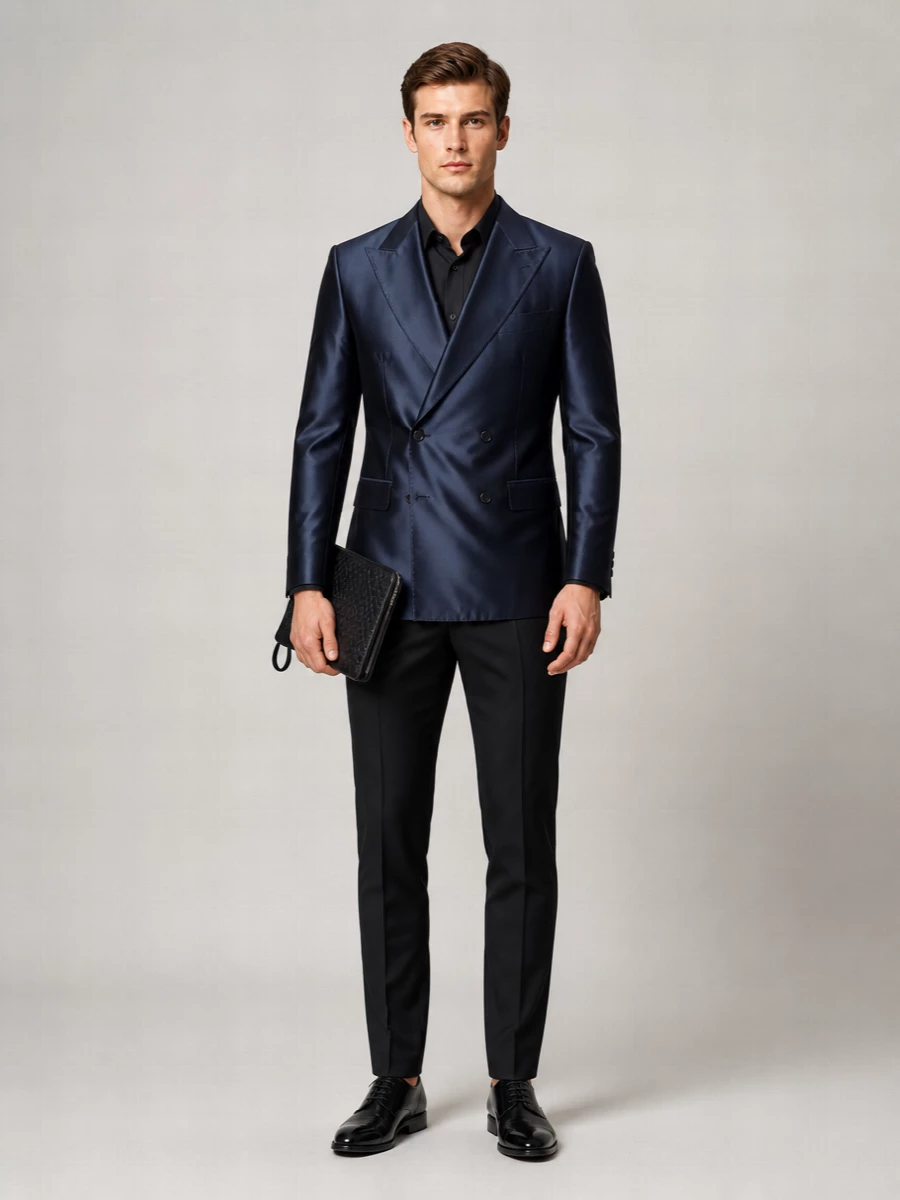 Dolce&Gabbana Silk Double-Breasted Blazer