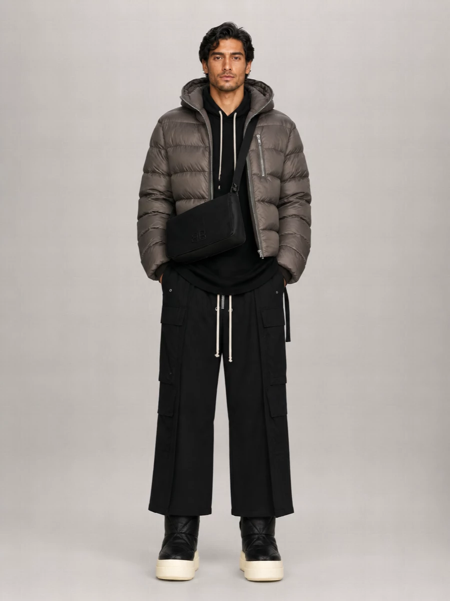 Rick Owens Quilted High Neck Puffer Jacket