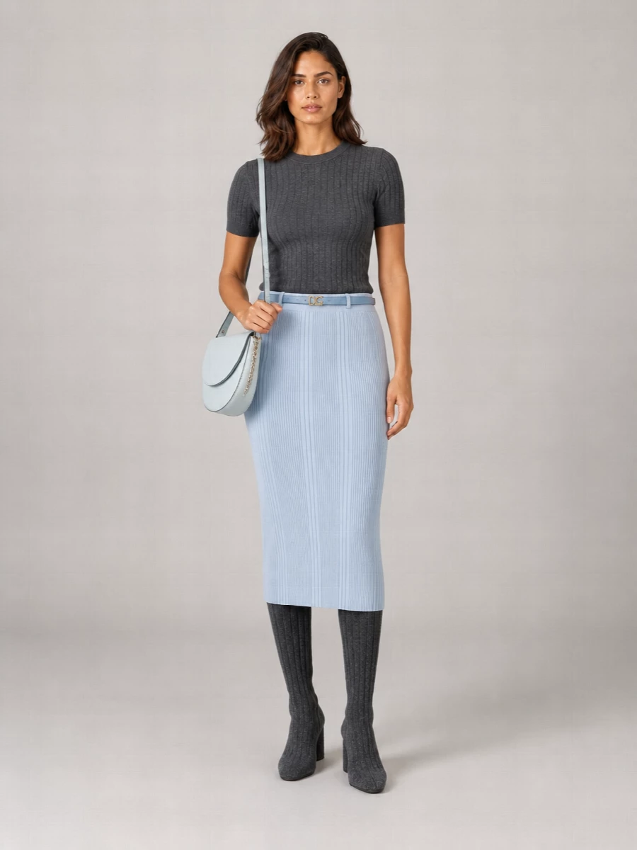 Bottega Veneta Cotton Pencil Skirt