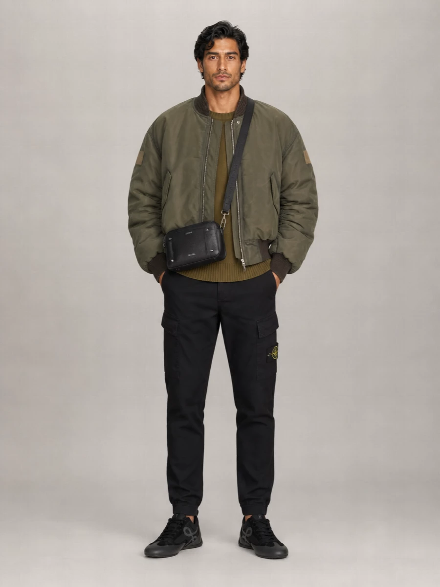 Rick Owens Polyamide Oversized Bomber Jacket