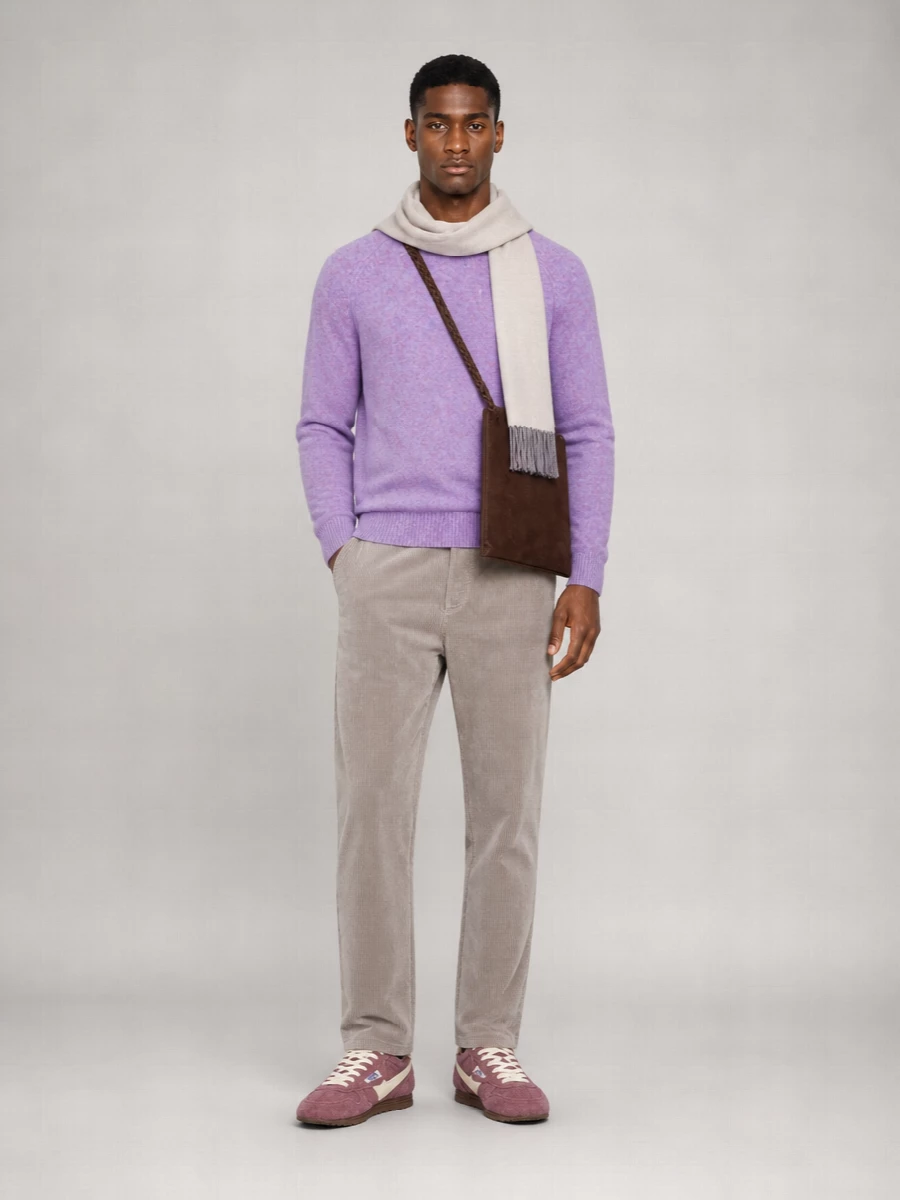 Les Deux Fine-Knit Round-Neck Jumper
