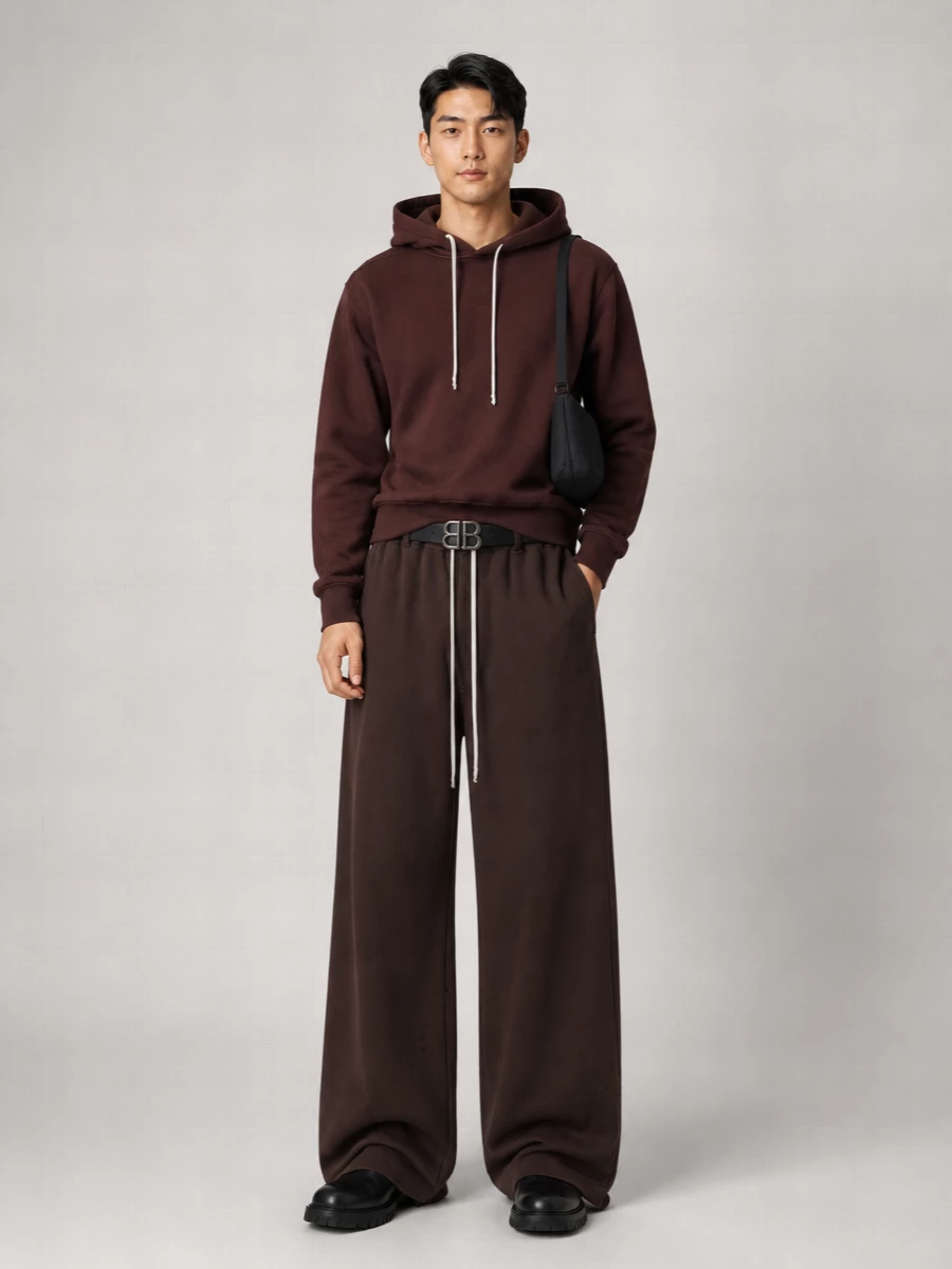 Rick Owens Drkshdw Asymmetric Hem Hoodie Kangaroo Pocket