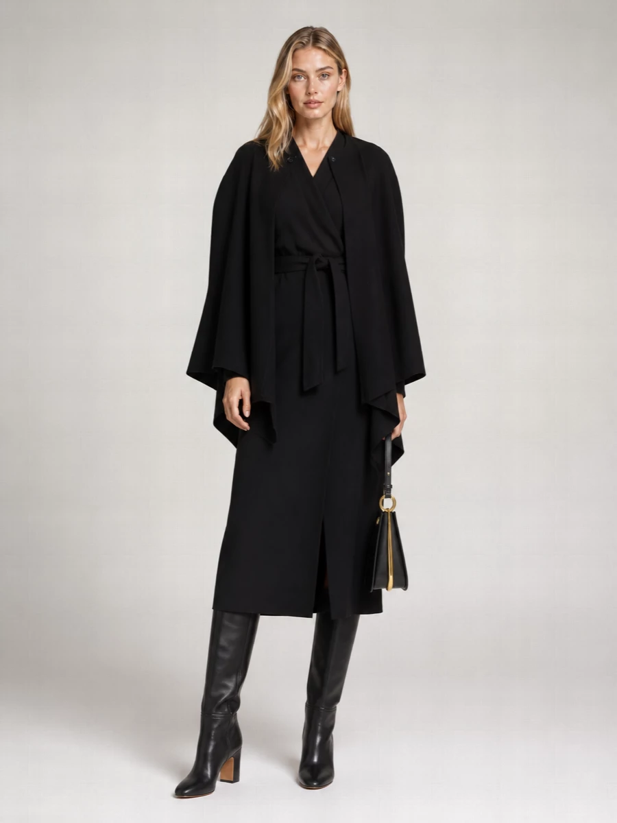 Parosh Wool Poncho