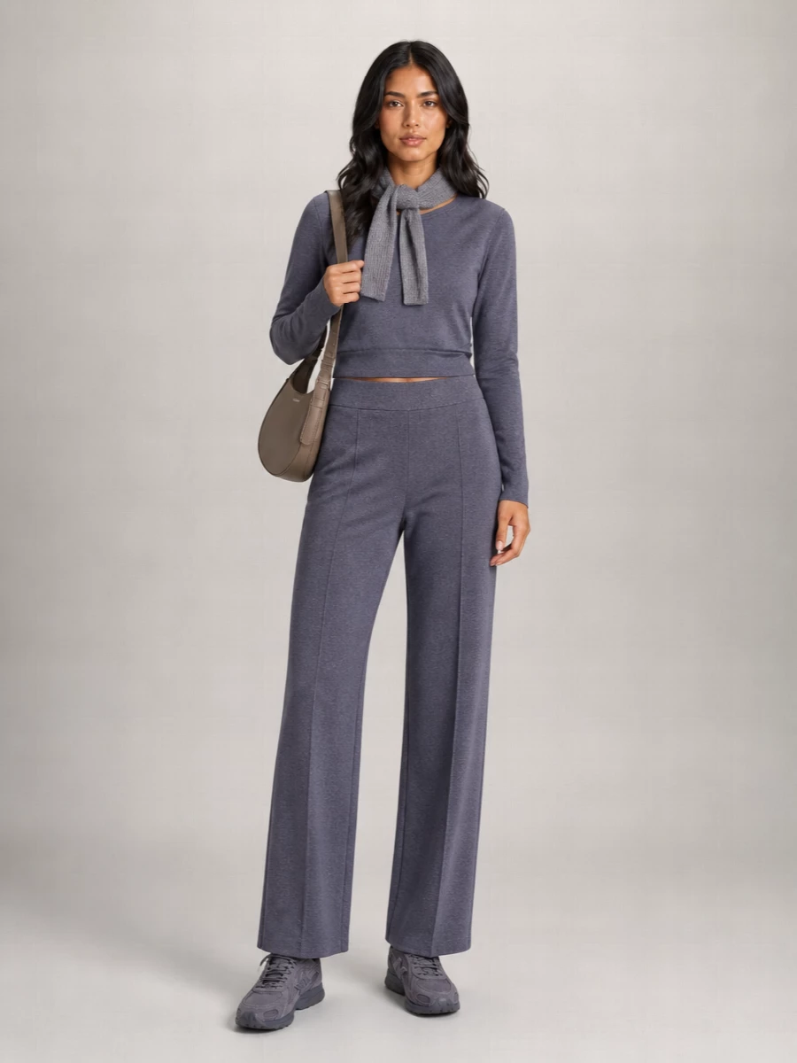 Semicouture Round Neck Cutout Back Sweatshirt