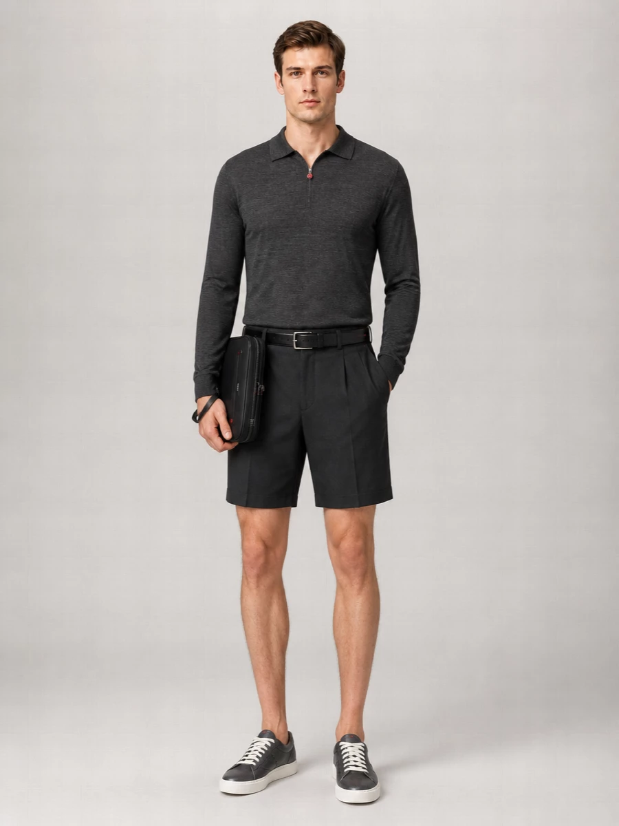 Kiton Wool Chino Shorts