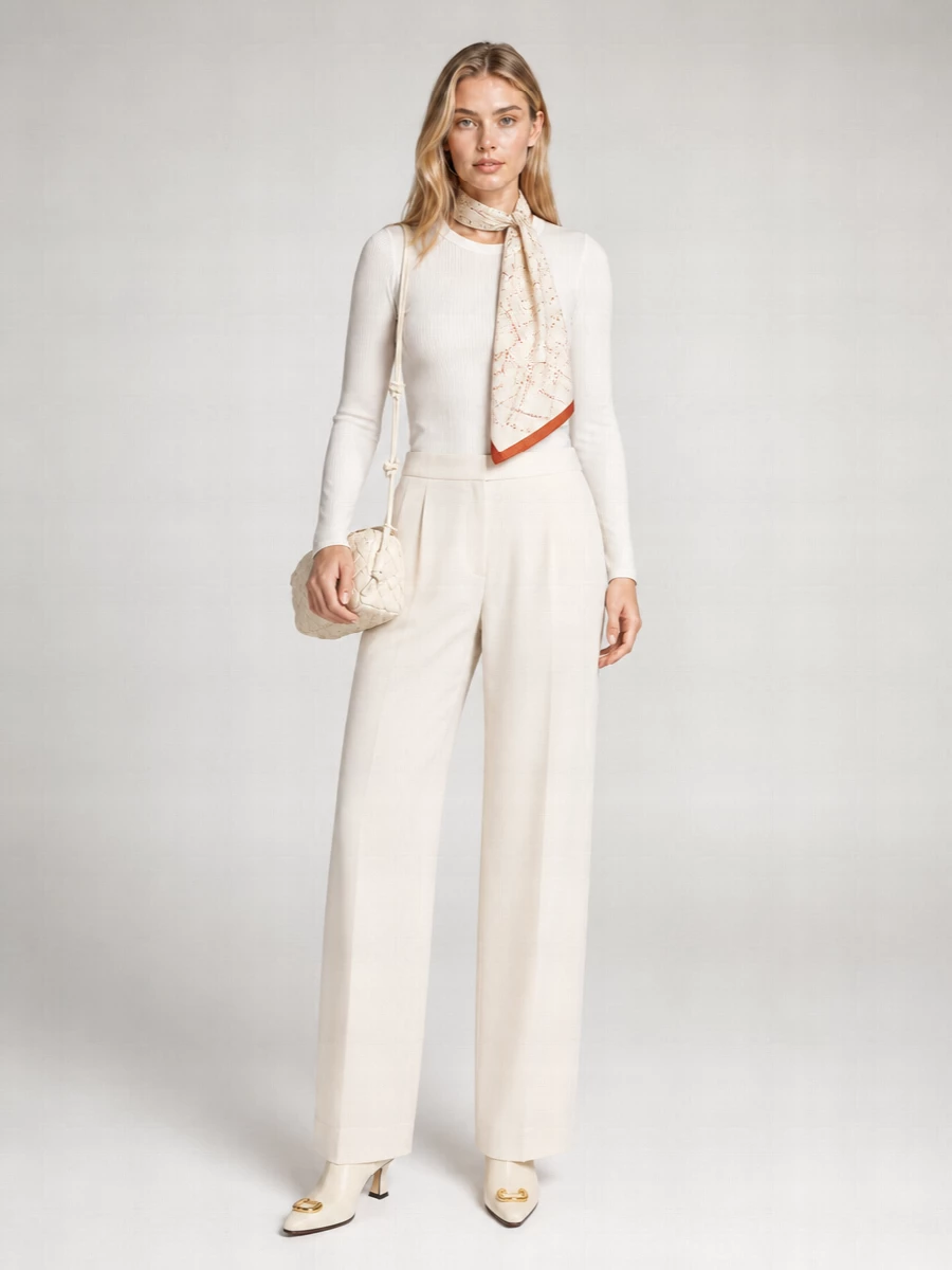 Totême Fine-Knit Cashmere-Blend Long-Sleeve Sweater