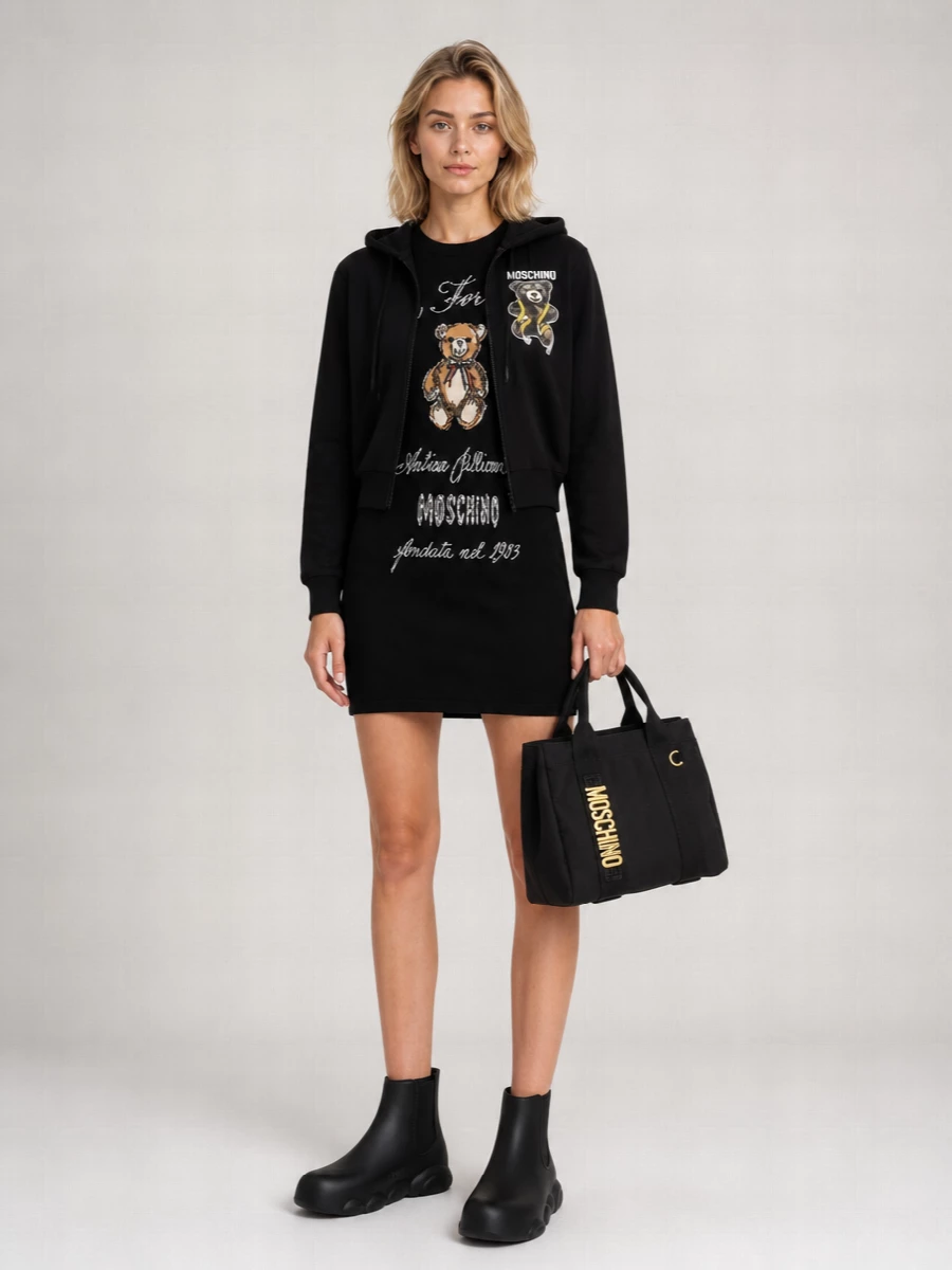 Moschino Cropped Cotton Jacket