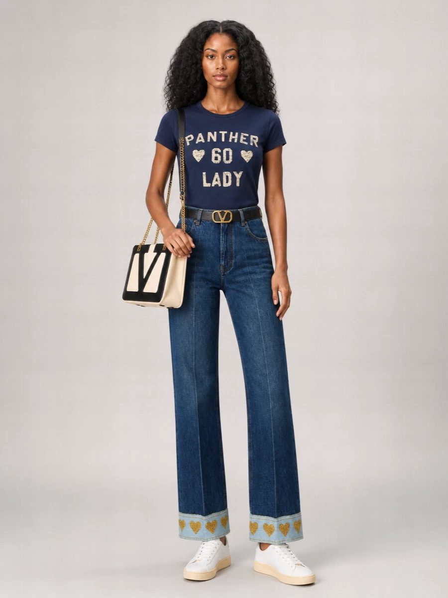 Valentino Garavani Cotton Panther Lady Printed T-Shirt