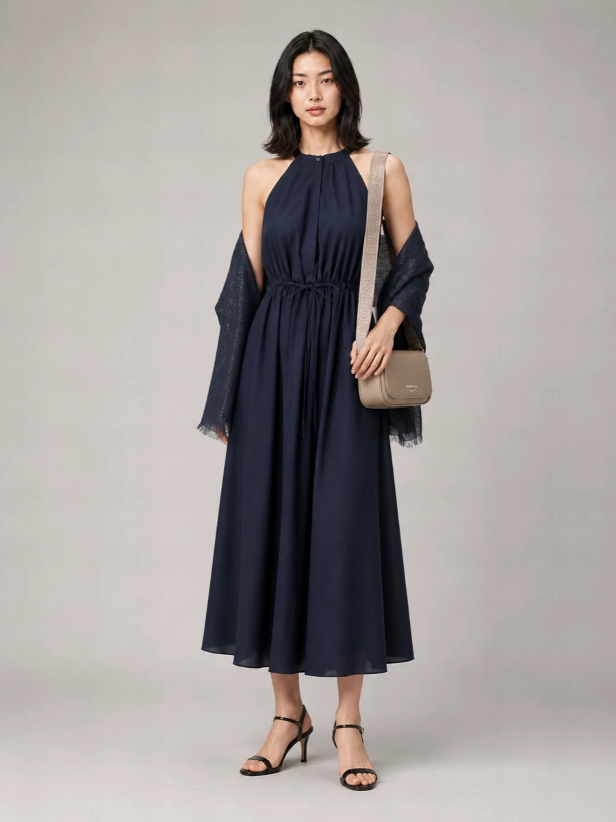 Emporio Armani Cotton Midi Shirt Dress