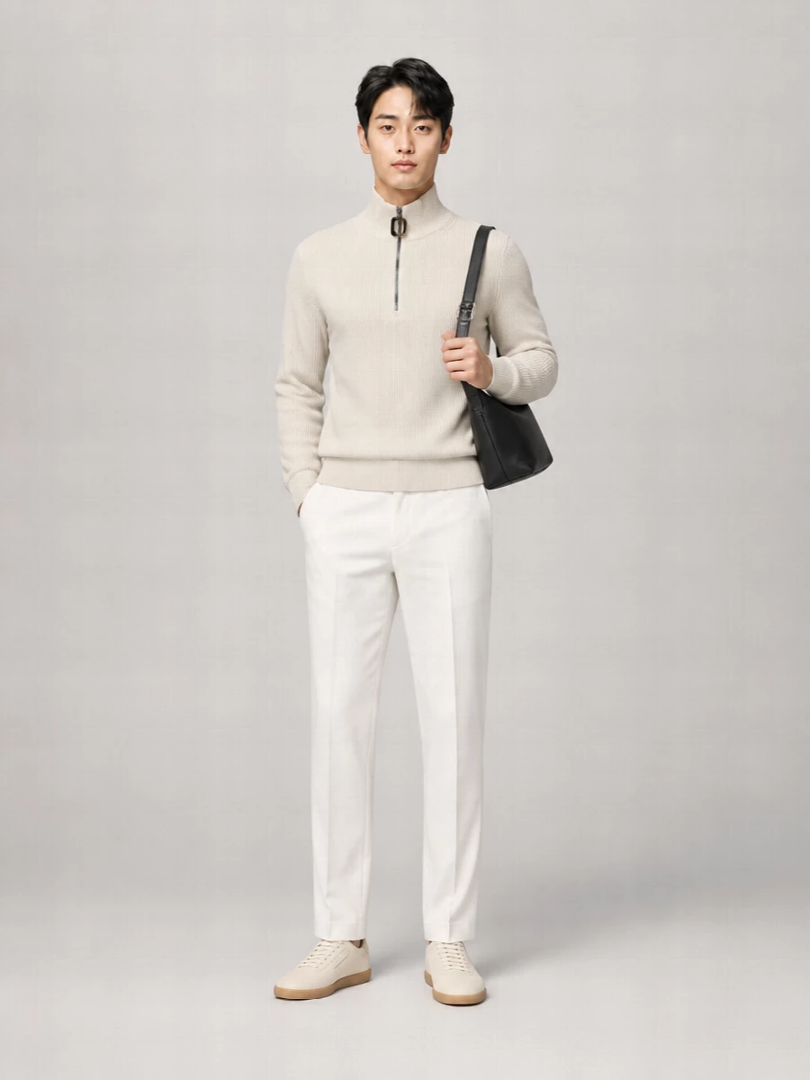 Jw Anderson Zip Wool Blend T-Shirt