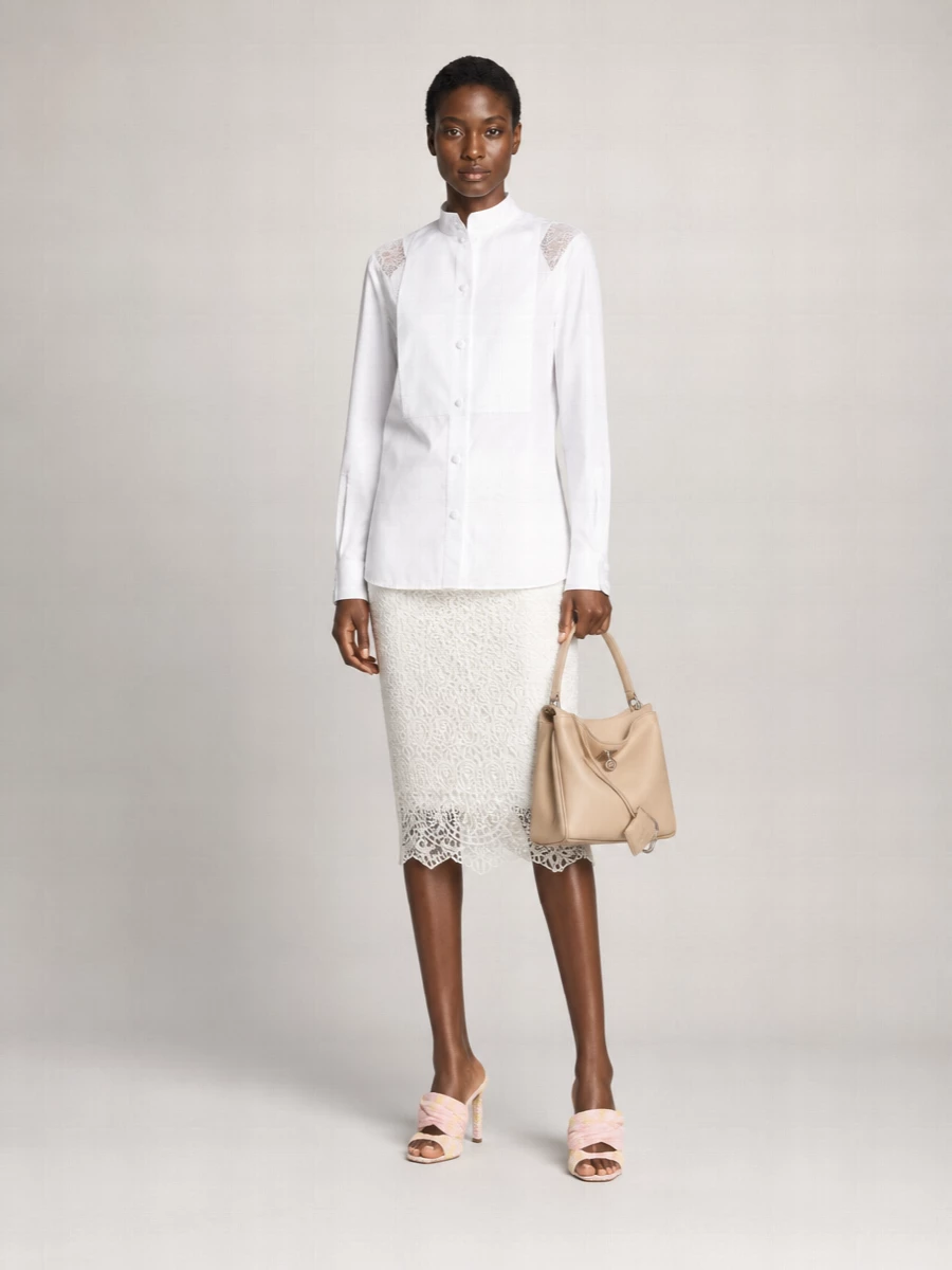 Burberry Lace Fitted Skirt