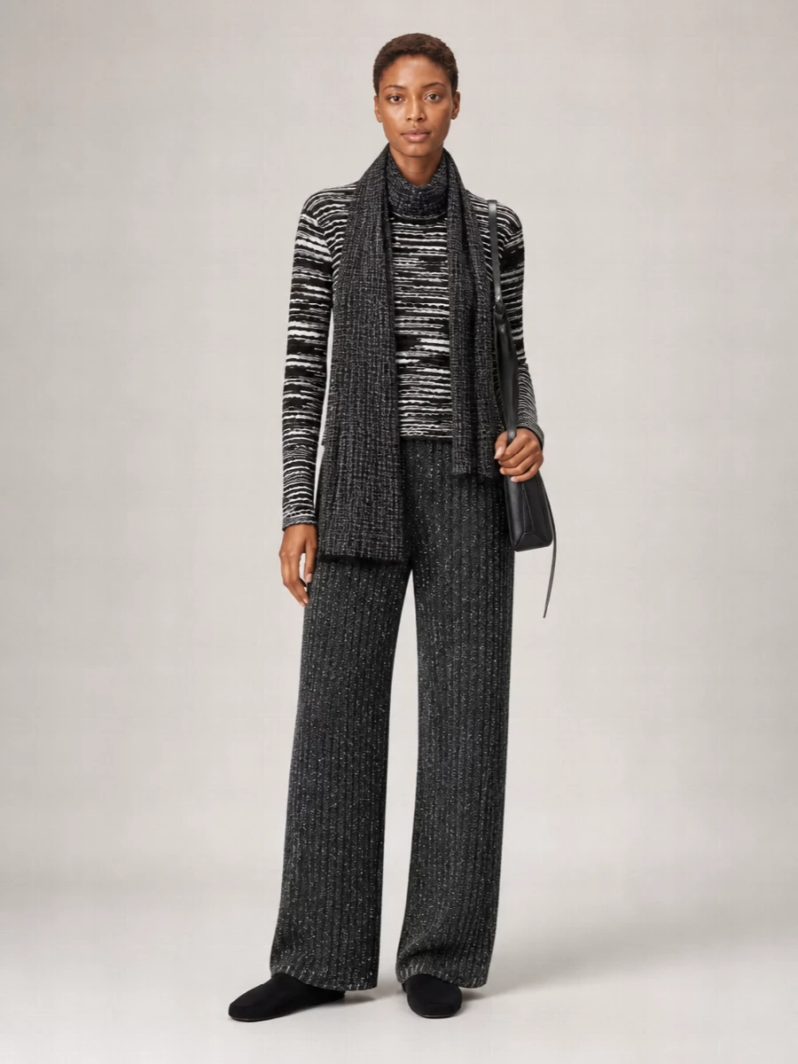 Missoni Metallic Knit Wide-Leg Trousers