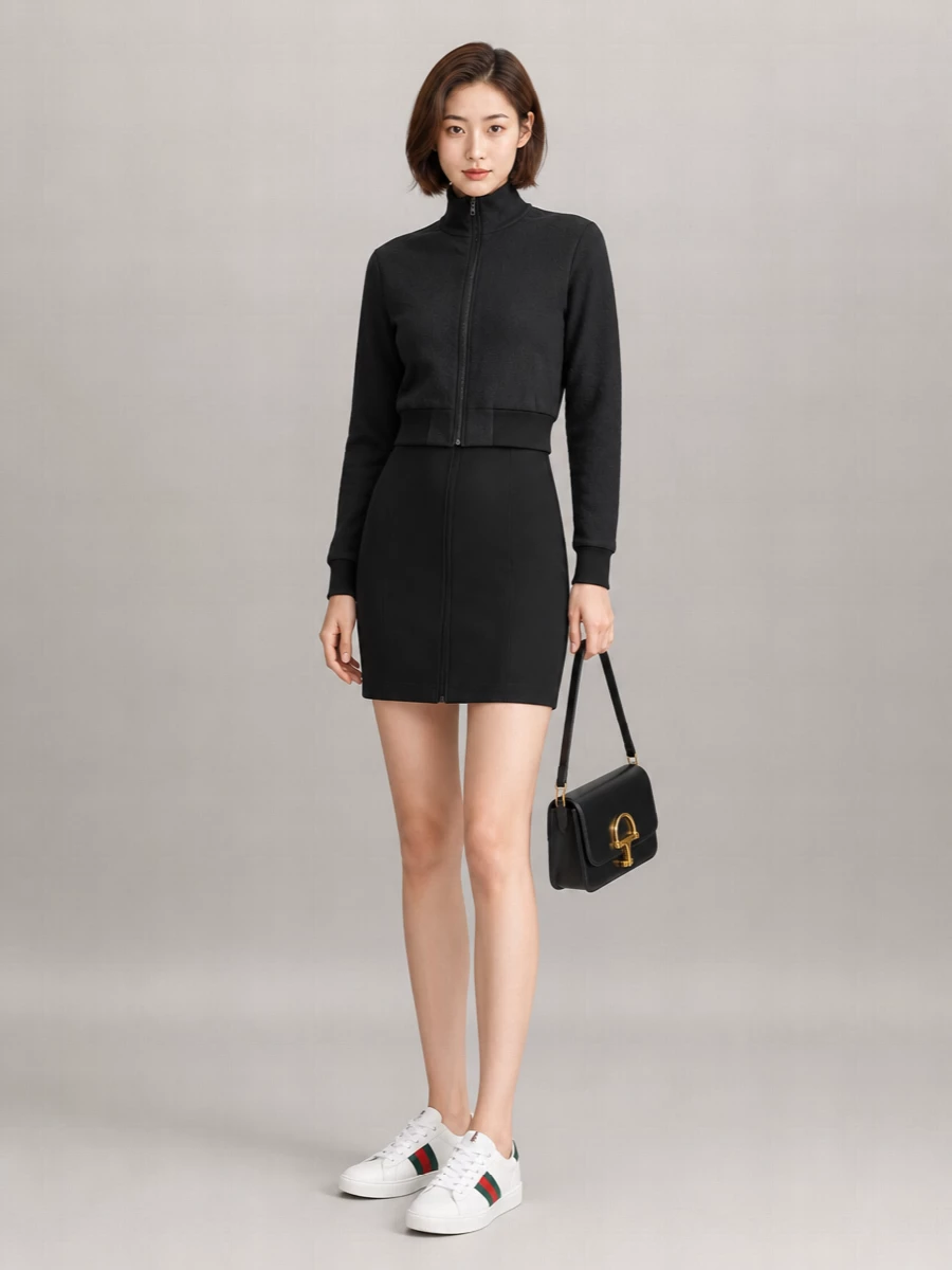 Gucci Gg Jacquard Jersey Zip Jacket