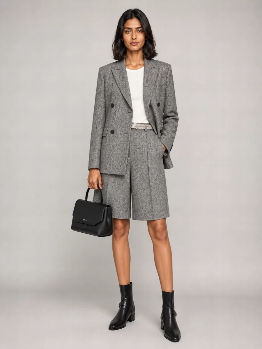 Emporio Armani Tweed Bermuda Shorts