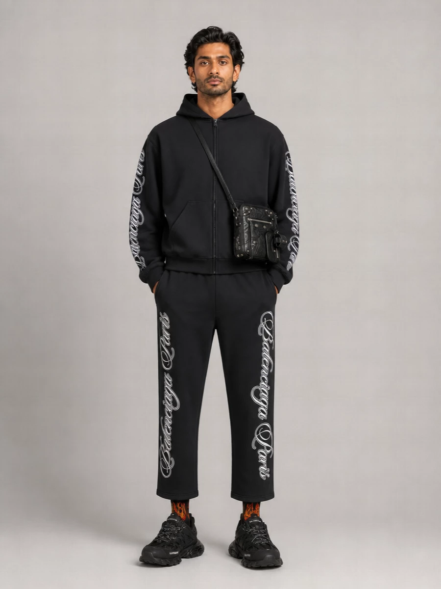 Balenciaga Cotton Zip Up Hoodie