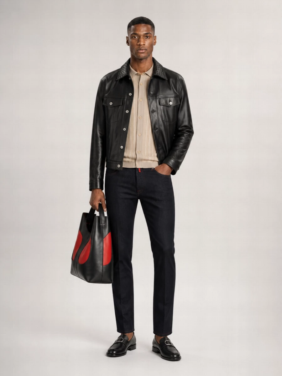 Bottega Veneta Leather Coat