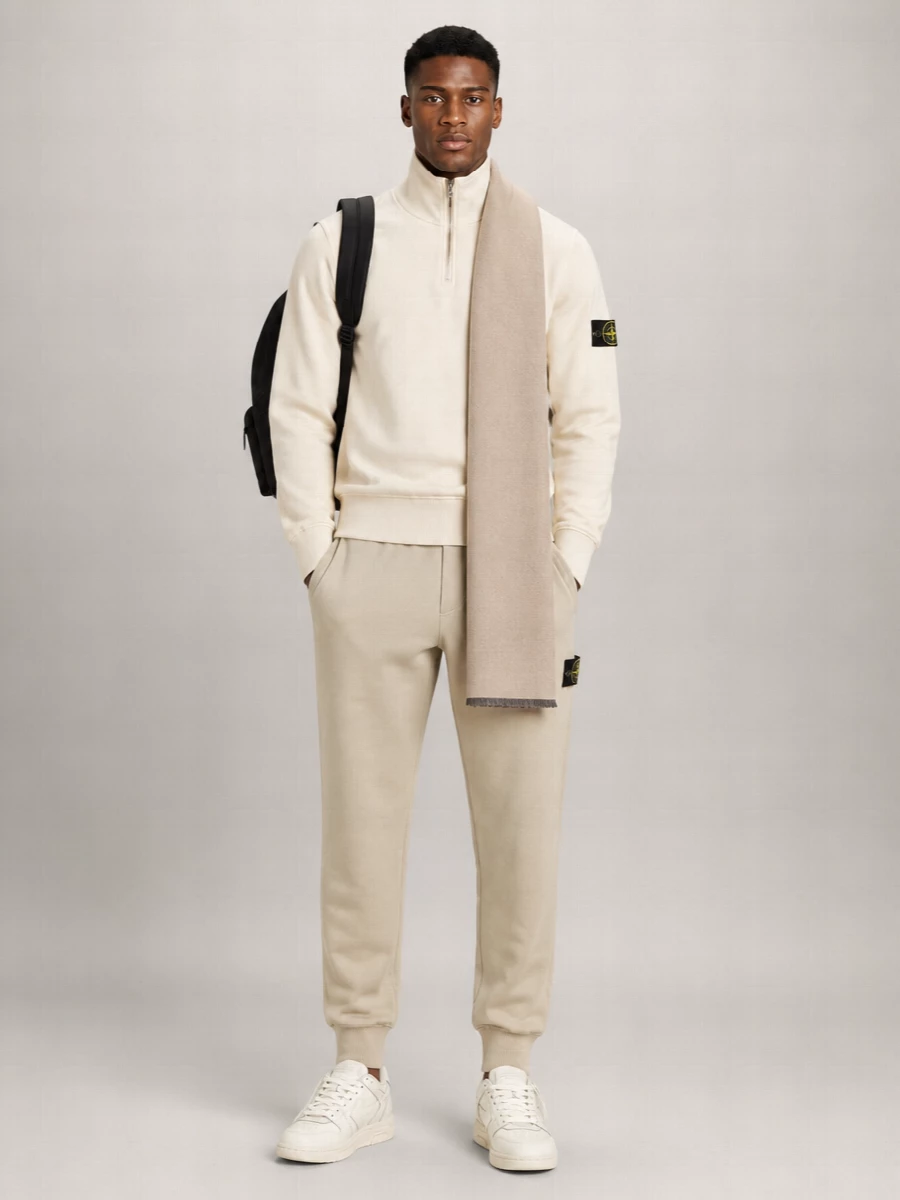 Stone Island Cotton Half-Zip Sweatshirt