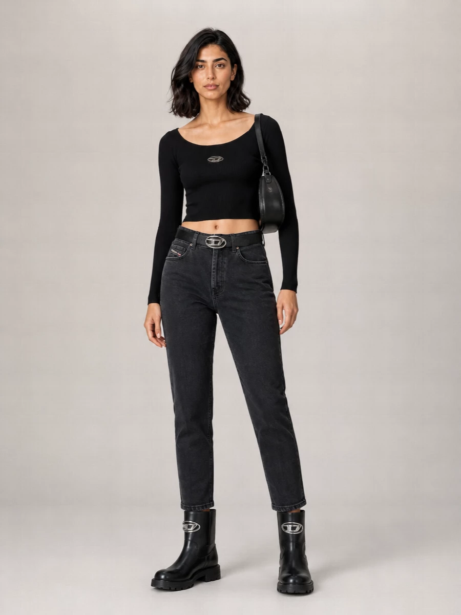 Diesel denim straight-leg trousers