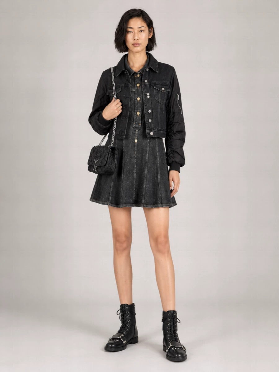 Ganni Denim Cropped Jacket