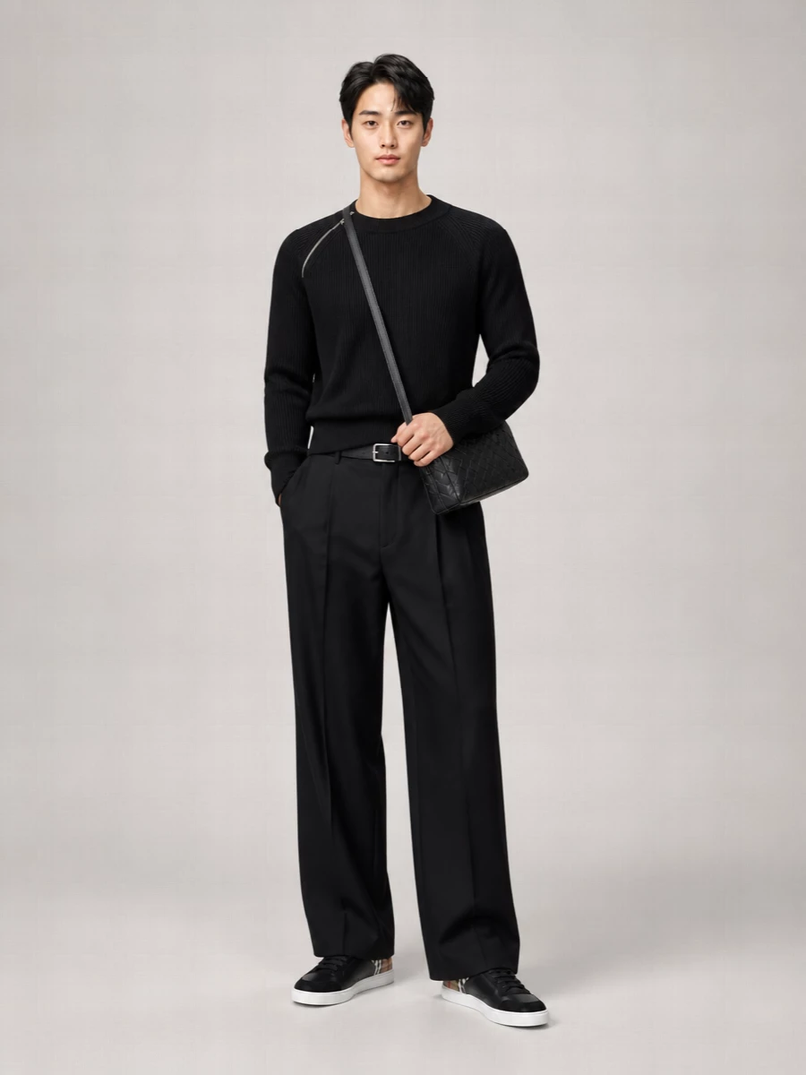 Burberry Ribbed Wool Crew-Neck Sweater