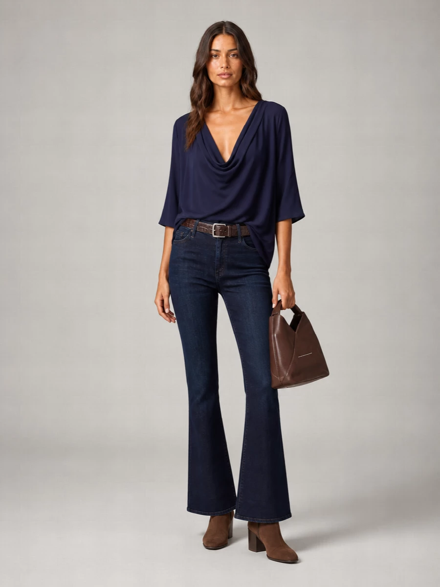 Mother Stretch Denim Flared Jeans