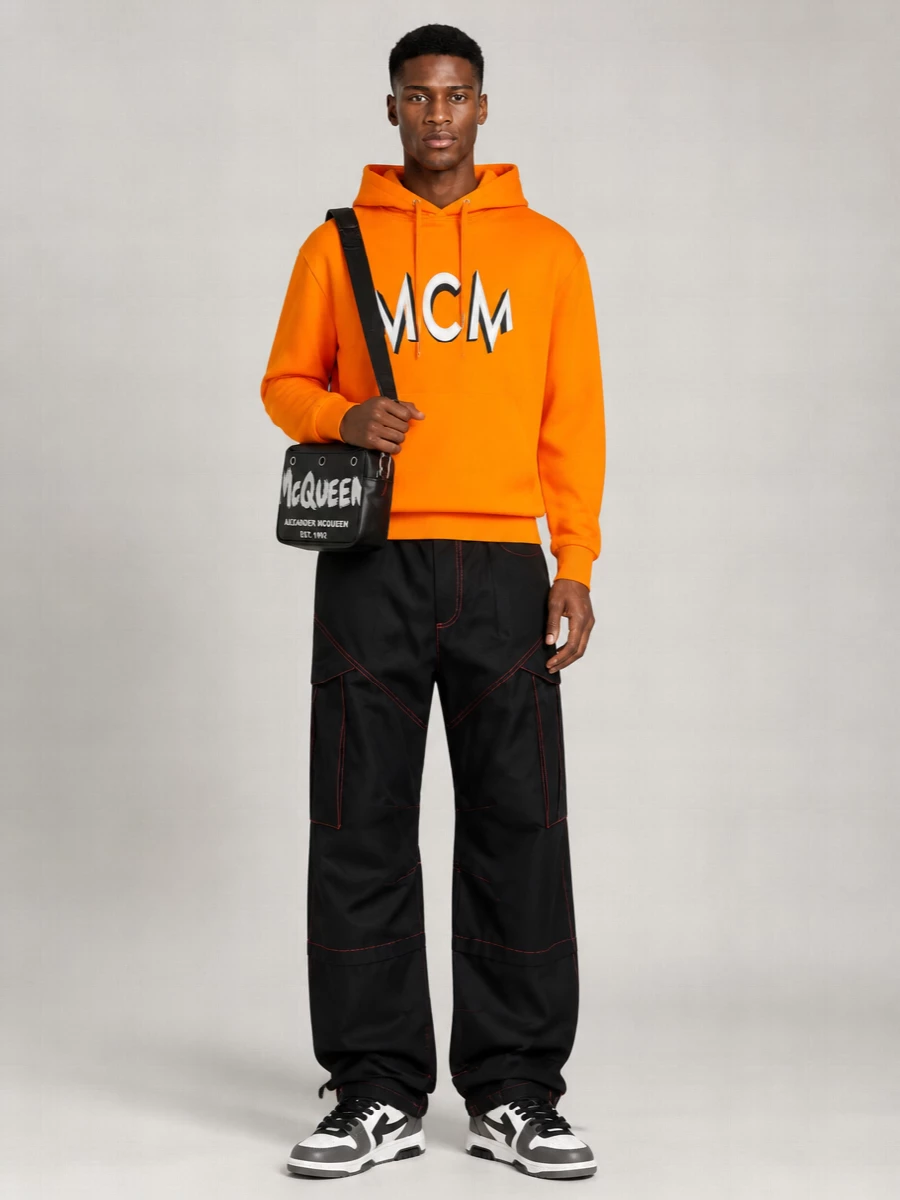 Mcm Ribbed Cotton Hoodie