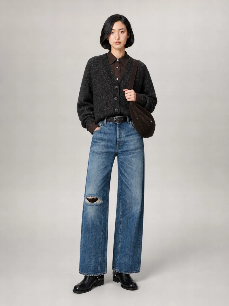 Our Legacy Denim High-Rise Wide-Leg Jeans