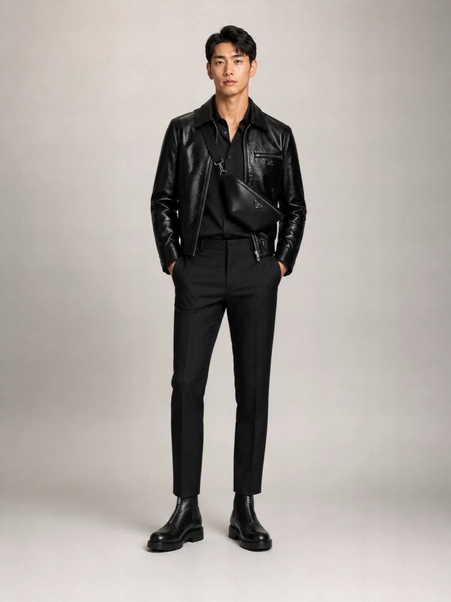 Courrèges Zip-Detail Leather Blazer