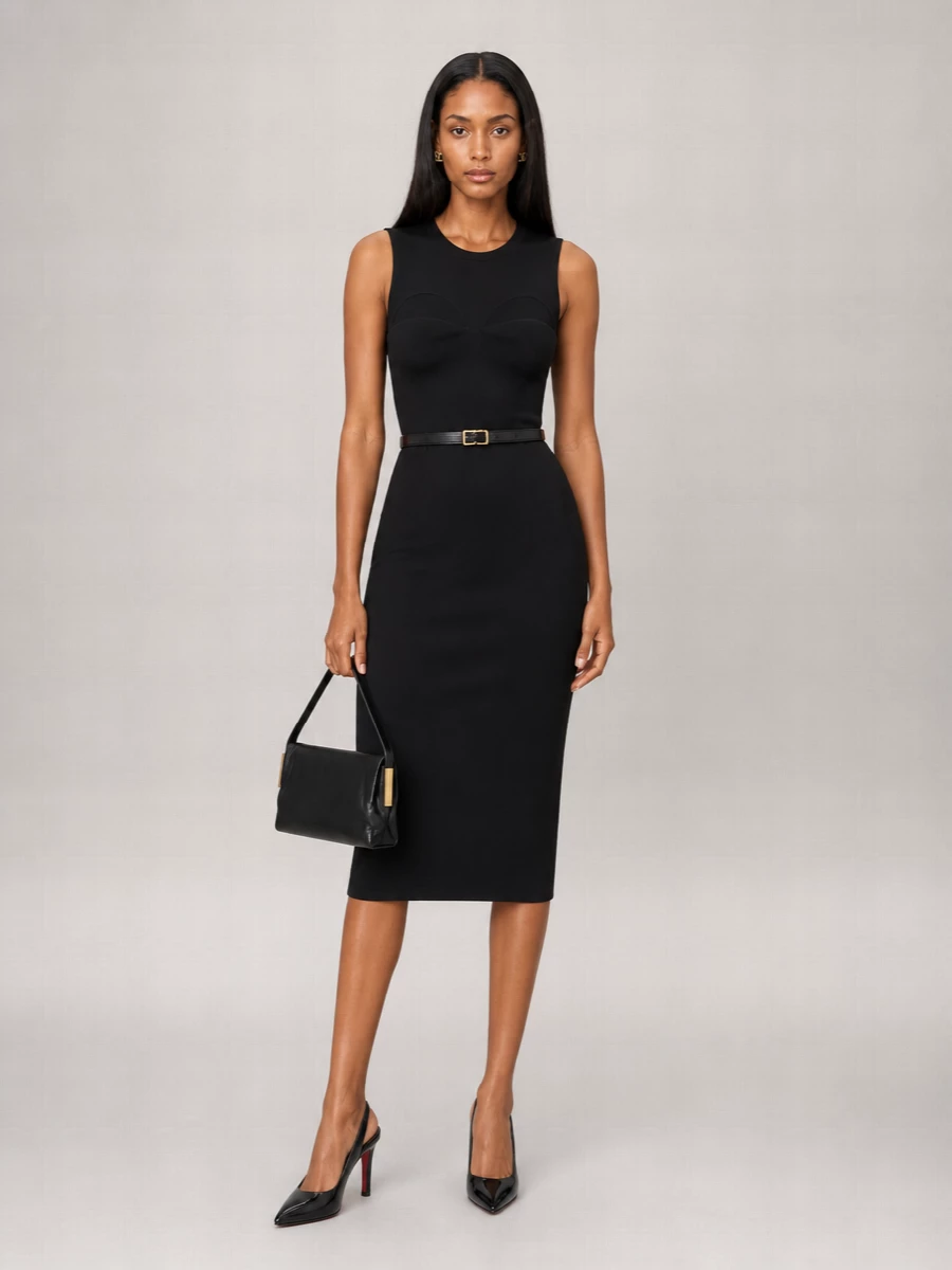 Elisabetta Franchi Fine-Knit Midi Dress