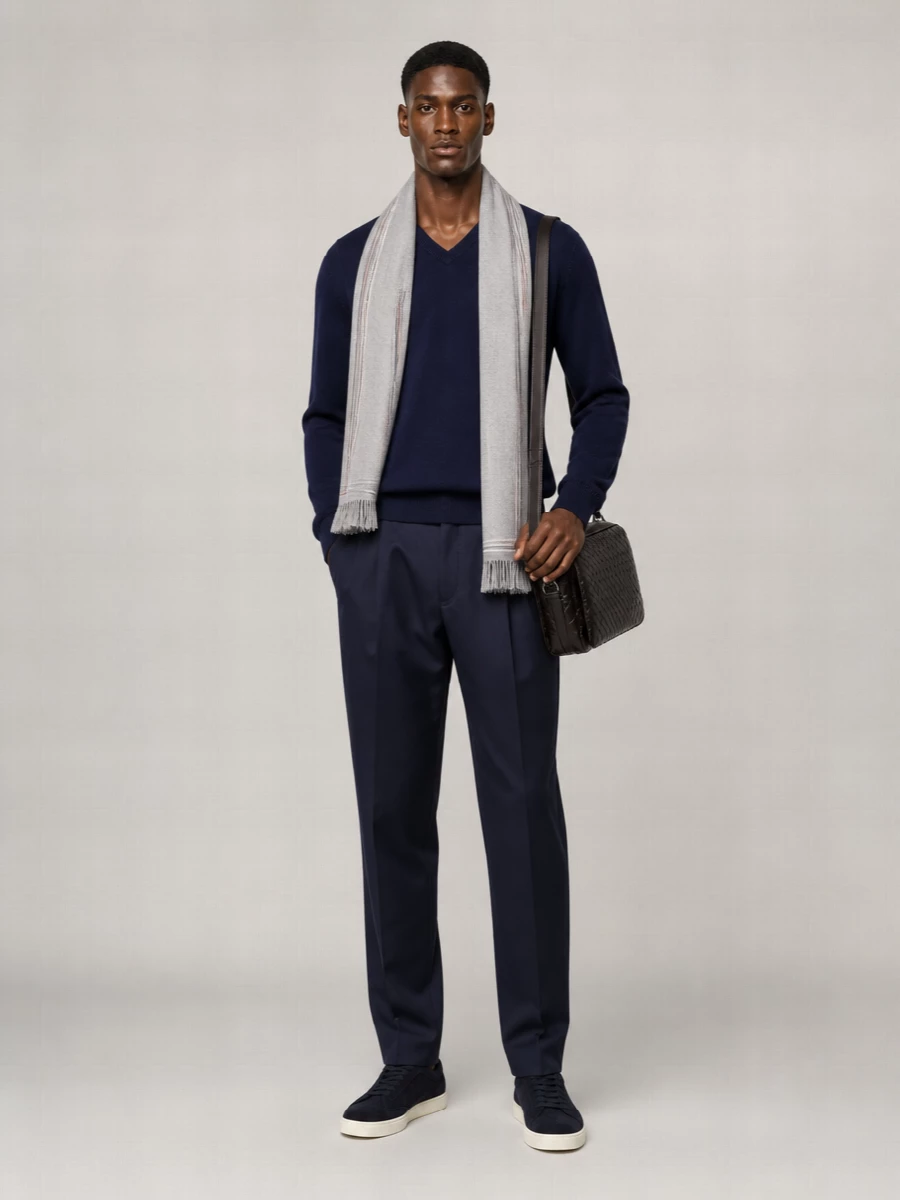 Brunello Cucinelli Cashmere V-Neck Long-Sleeve Sweater