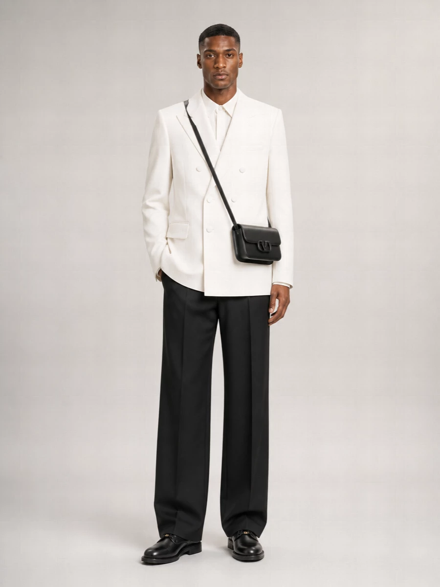 Valentino Virgin Wool Double-Breasted Coat