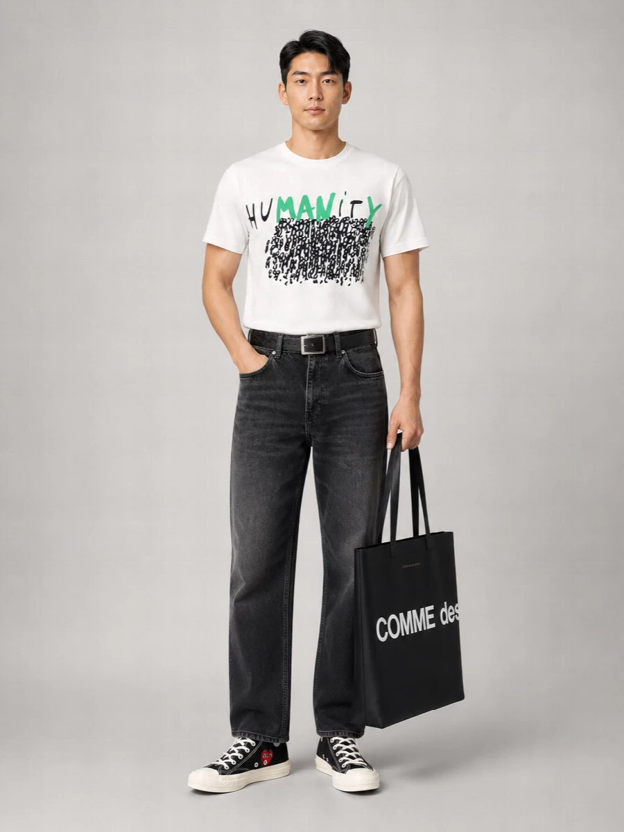 Comme Des Garçons Cotton Logo Print T-Shirt