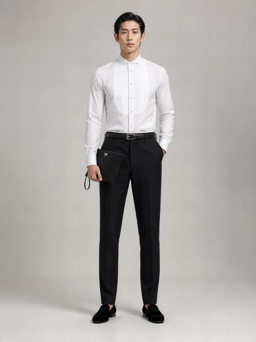 Giorgio Armani Cotton Wingtip Collar Shirt