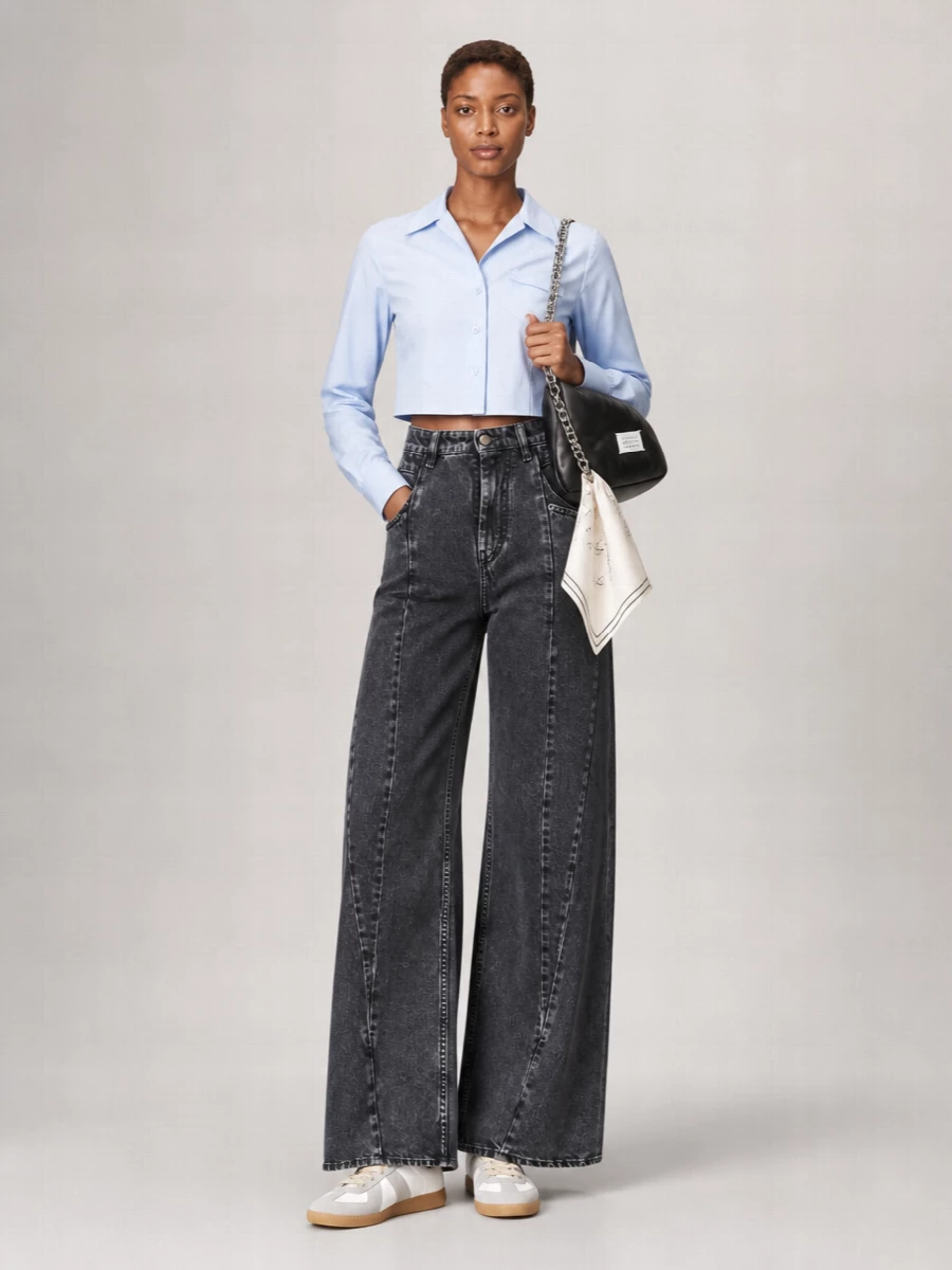 Maison Margiela Denim High-Rise Wide-Leg Jeans