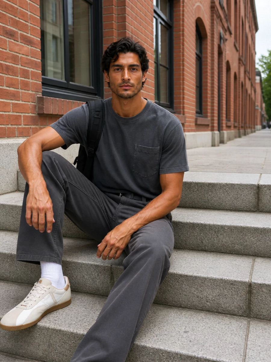 Carhartt wip charcoal outfit represent sneakers