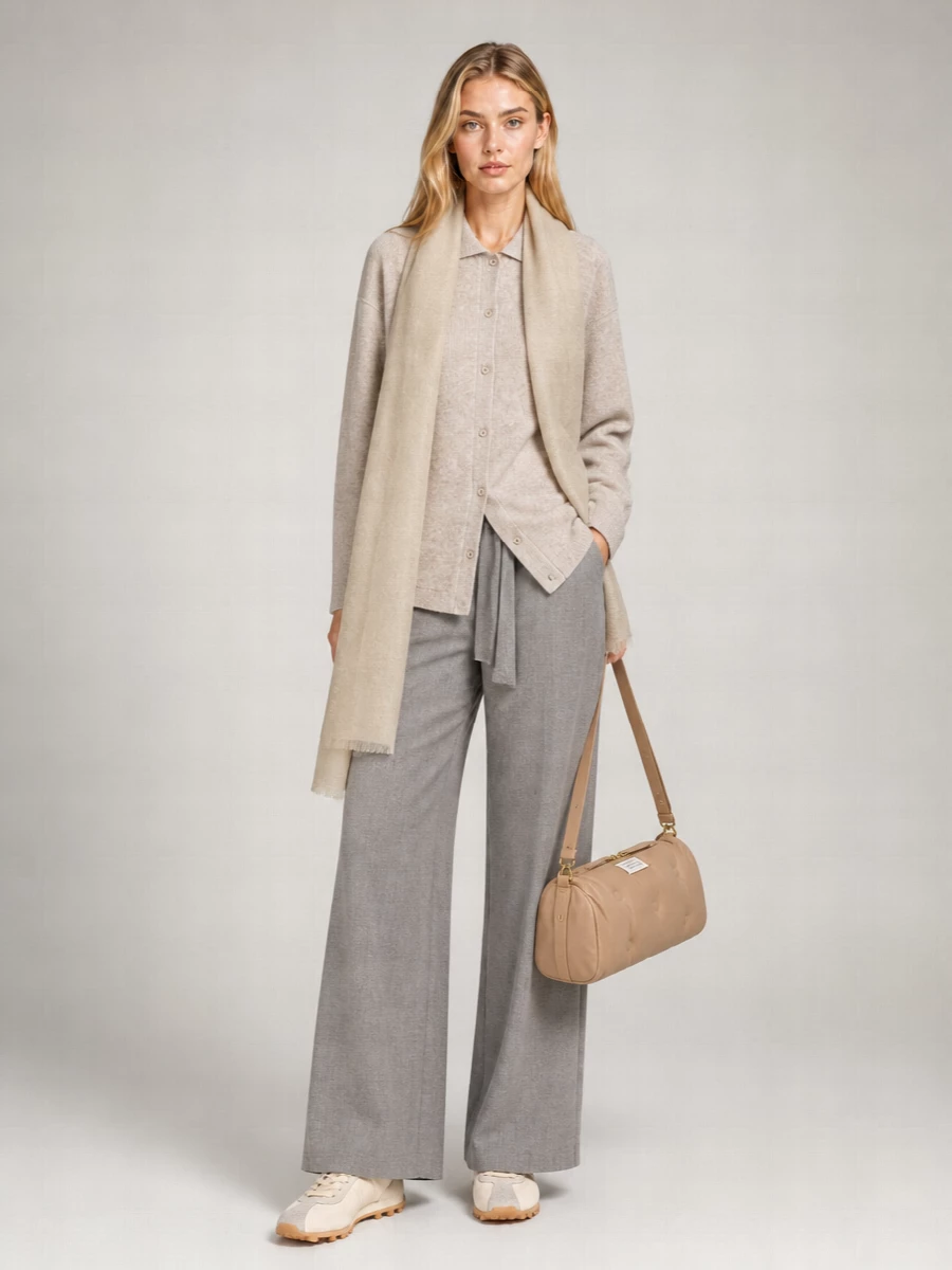 Max Mara Virgin Wool Wide Leg Lounge Trousers