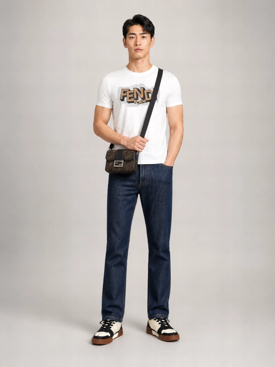 Fendi Leather Low-Top Sneakers