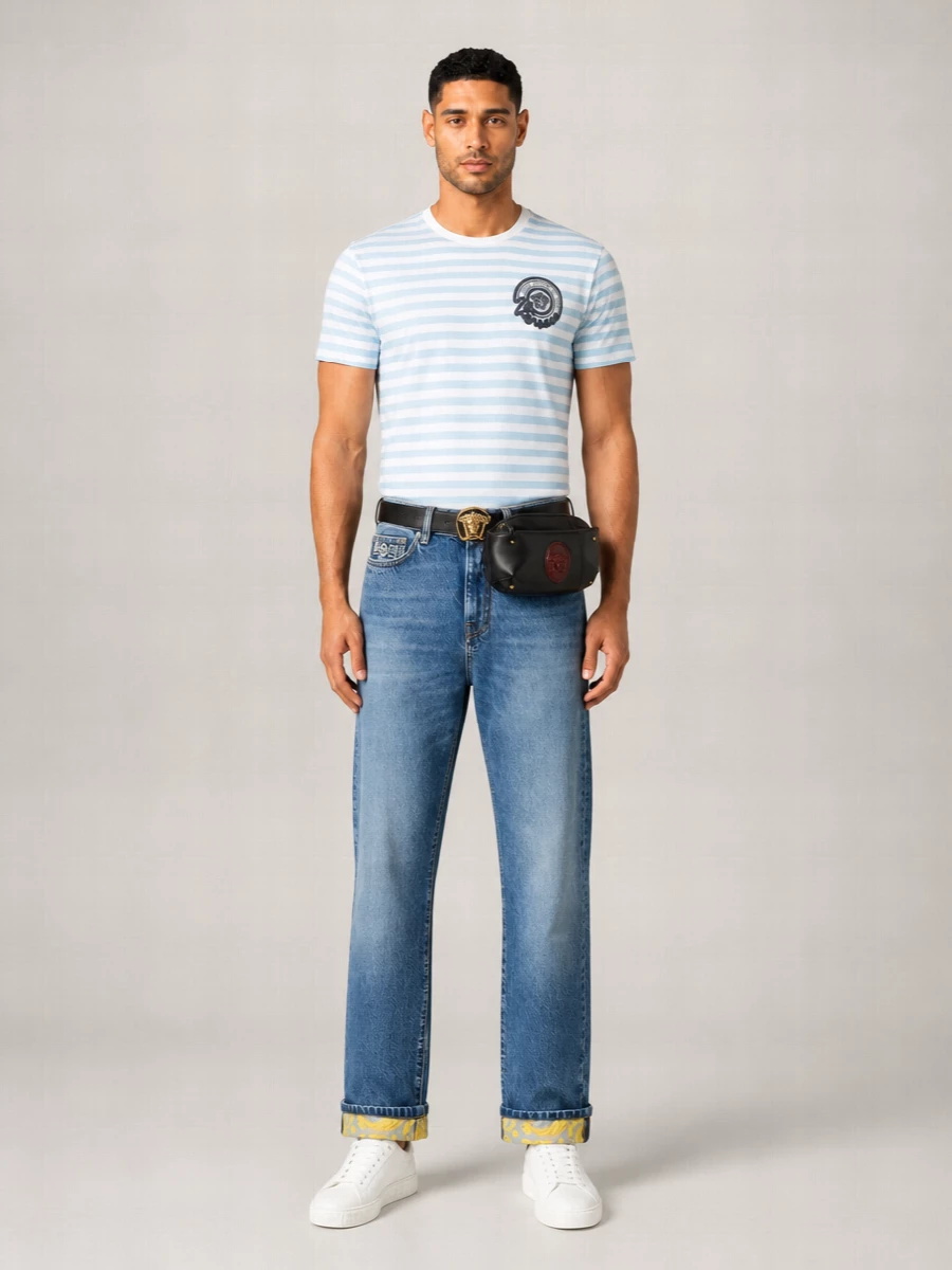 Versace Denim Straight-Leg Jeans