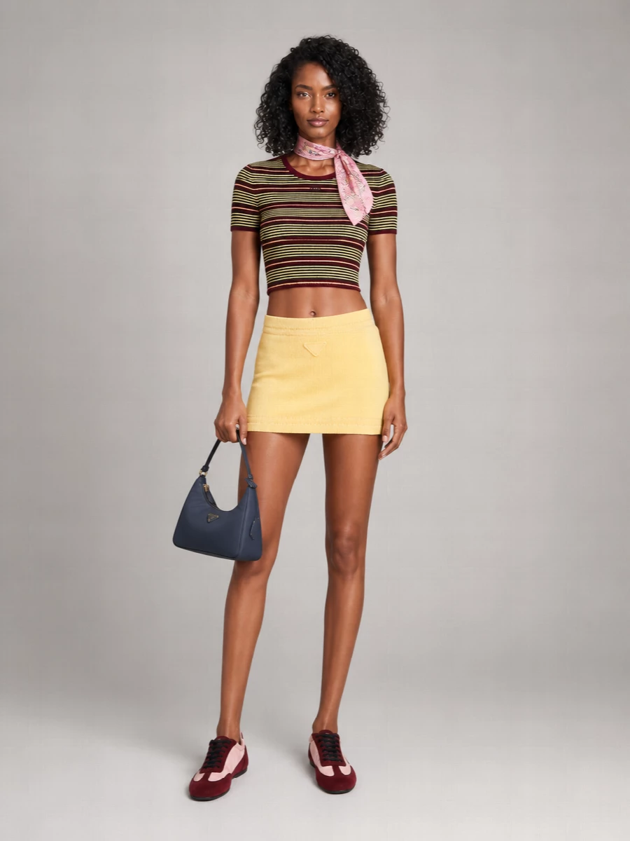 Prada Embroidered Knitted Top